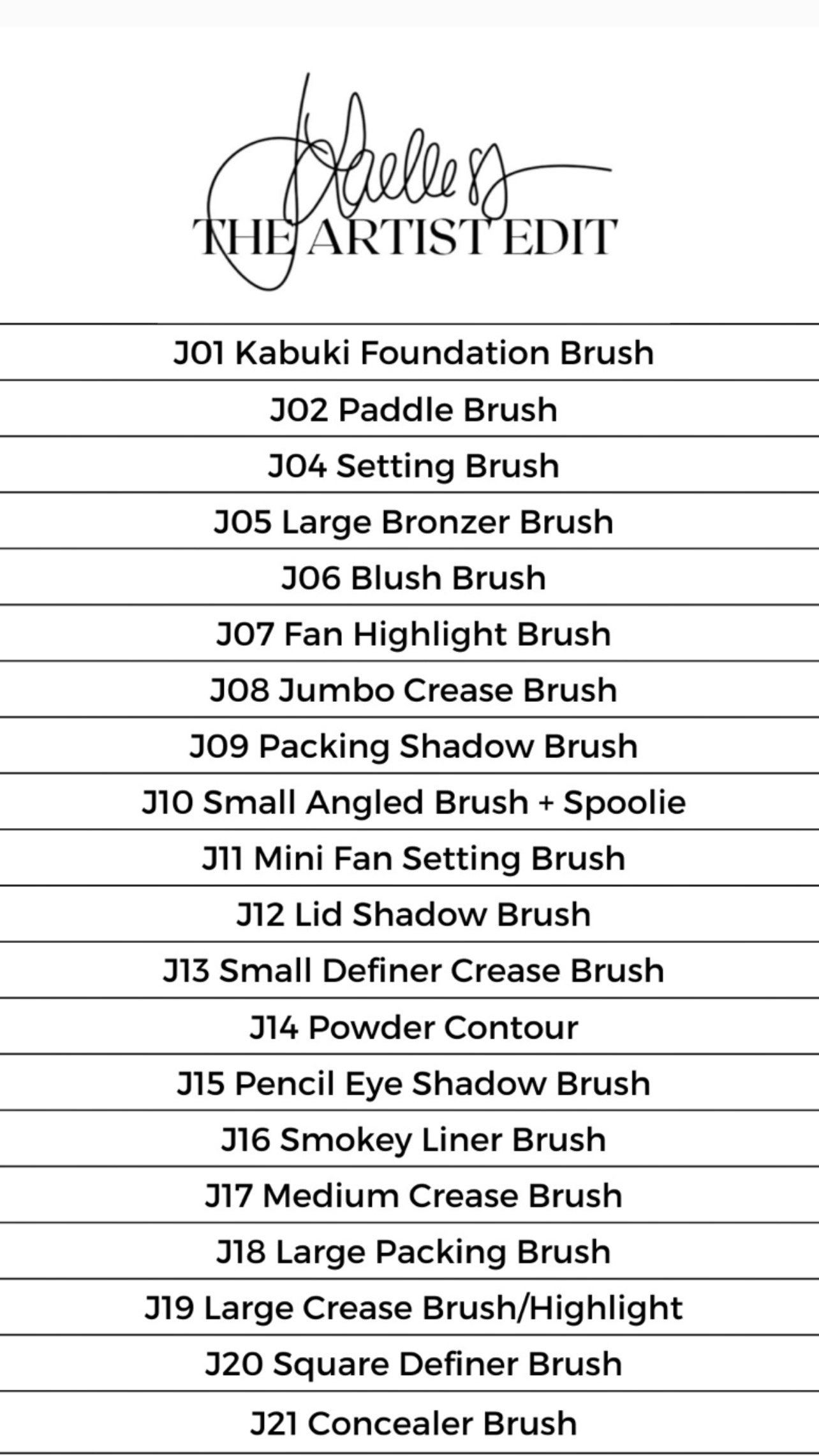 The Artist Edit Brush Set