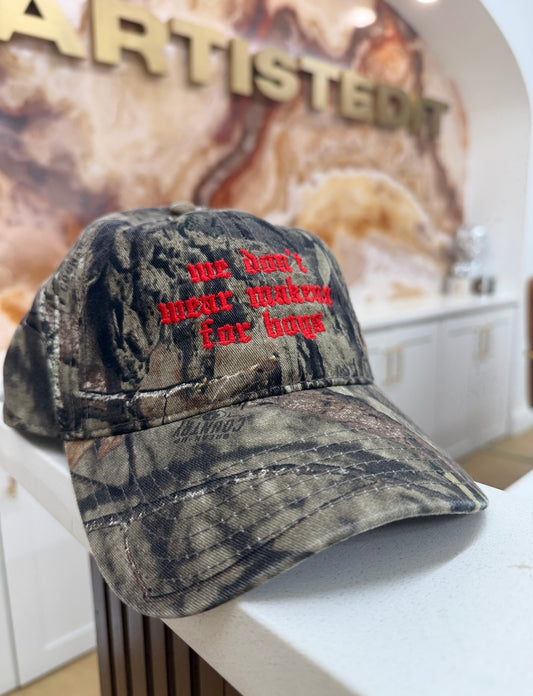 “we don’t wear makeup for boys” hat